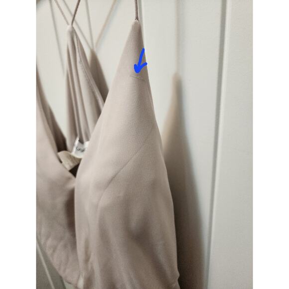 Alfred Sung Bridesmaid Dress Biege Sleeveless Long Formal Size 4 - Picture 11 of 11